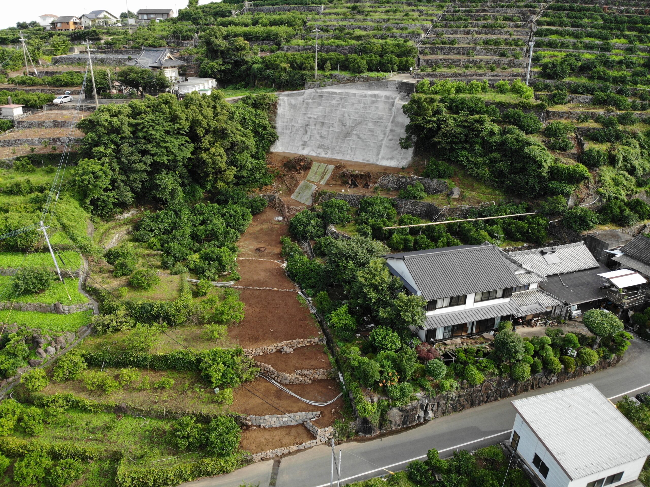 河内町船津地区塚山農道法面災害復旧工事 | 株式会社永伸